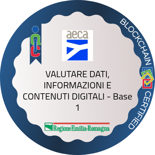 VALUTARE DATI, INFORMAZIONI E CONTENUTI DIGITALI - Base 1